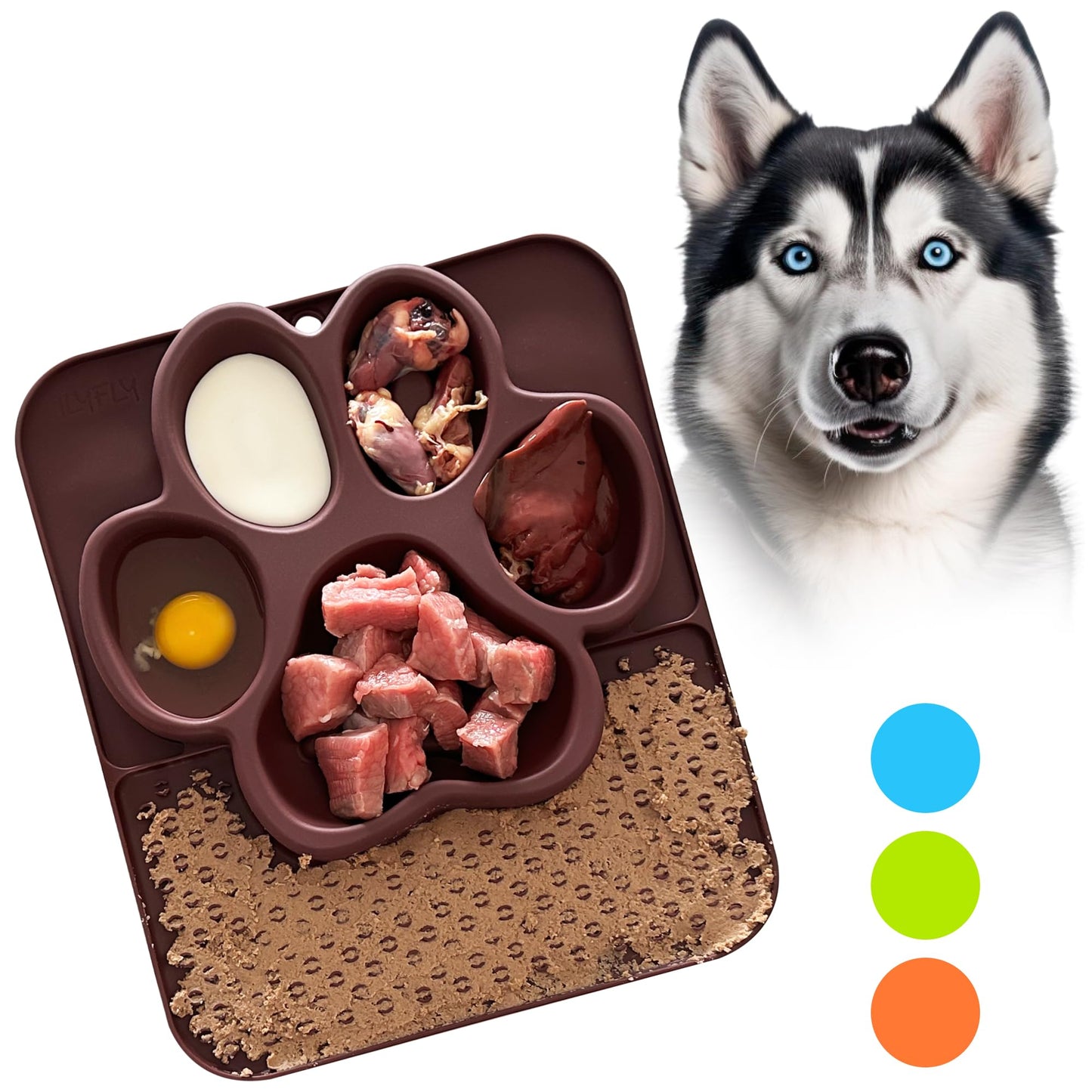 Calm & Feed Lick Mat — 2-in-1 Slow Feeder with Suction Cups for Dogs