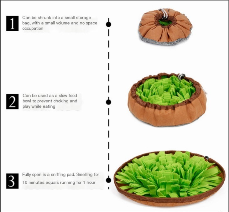 Snuffle Mat & Slow Feeder Bowl — Interactive Foraging Toy for Dogs