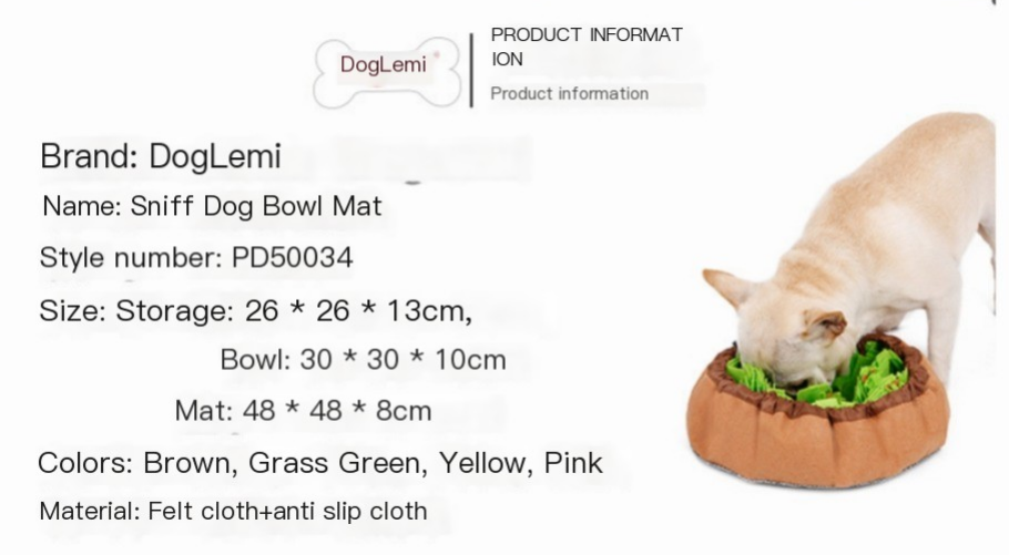 Snuffle Mat & Slow Feeder Bowl — Interactive Foraging Toy for Dogs