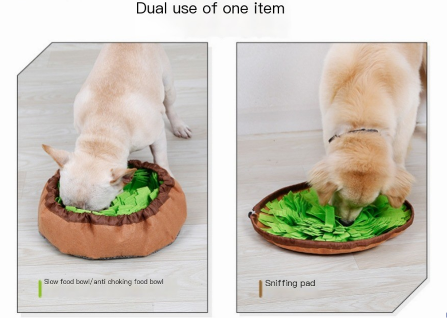 Snuffle Mat & Slow Feeder Bowl — Interactive Foraging Toy for Dogs